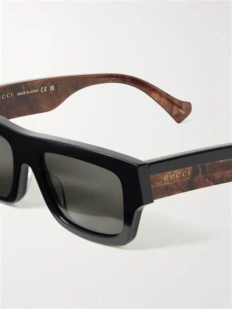 rectangle acetate frame sunglasses